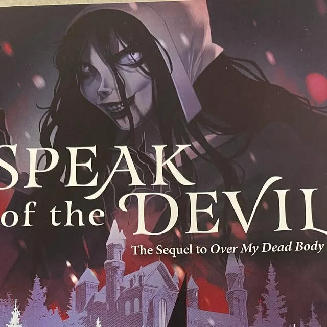 Dark illustrated comic cover with character face and large title lettering